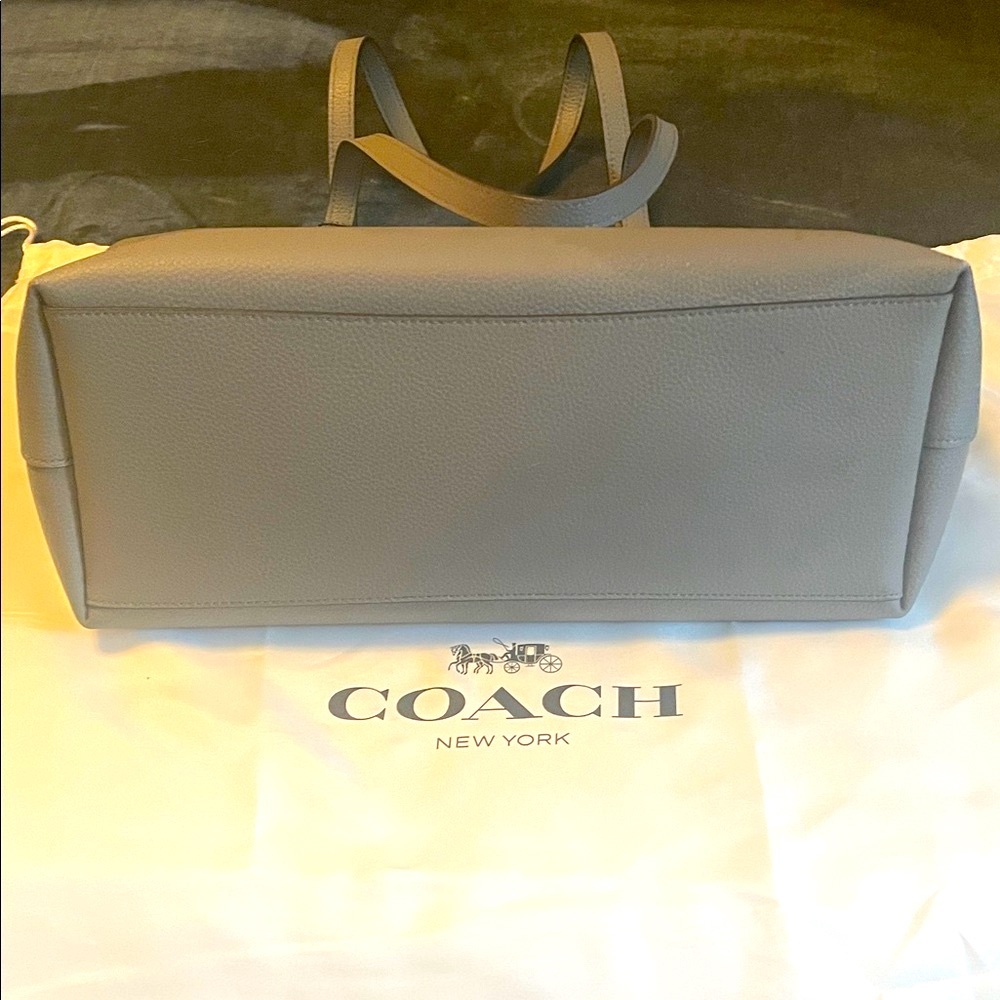 Coach Charcoal Leather Tote - Picture 3 of 10